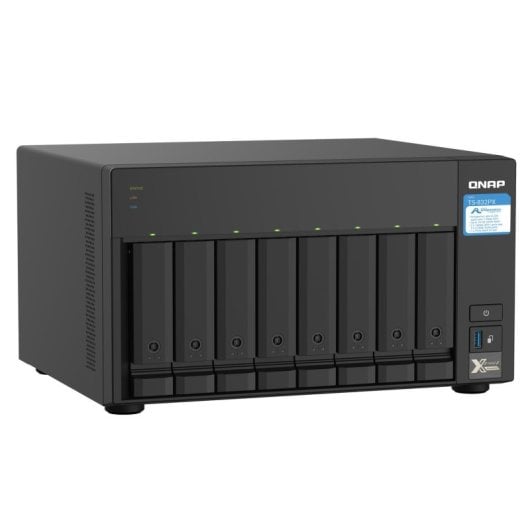 NAS Torre QNAP TS-832PX AL324 4GB DDR4 8 Bahías 2x10GbE 2x2.5GbE PCIe Hot-Swap
