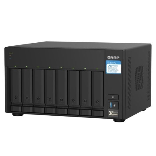 NAS Torre QNAP TS-832PX AL324 4GB DDR4 8 Bahías 2x10GbE 2x2.5GbE PCIe Hot-Swap
