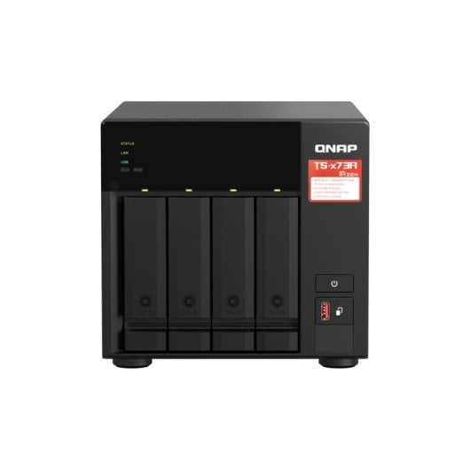 NAS Torre QNAP Ryzen Embedded V1500B 8GB DDR4, Bundle TS-473A + QSW-1105-5T, 2x2.5GbE, Soporte M.2, RAID avanzado