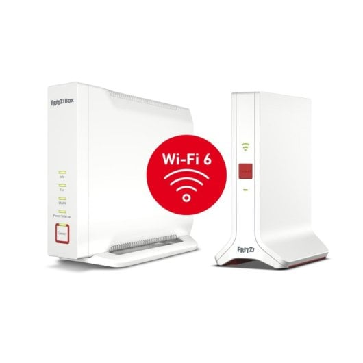 Router Fritz! Mesh Set 4060 + 3000 AX WiFi 6 Tri-banda 6000 Mbps 4x4 Mesh Blanco