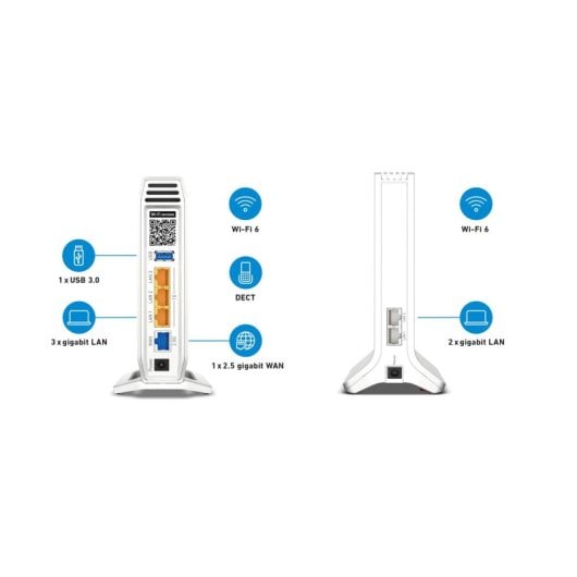 Router Fritz! Mesh Set 4060 + 3000 AX WiFi 6 Tri-banda 6000 Mbps 4x4 Mesh Blanco