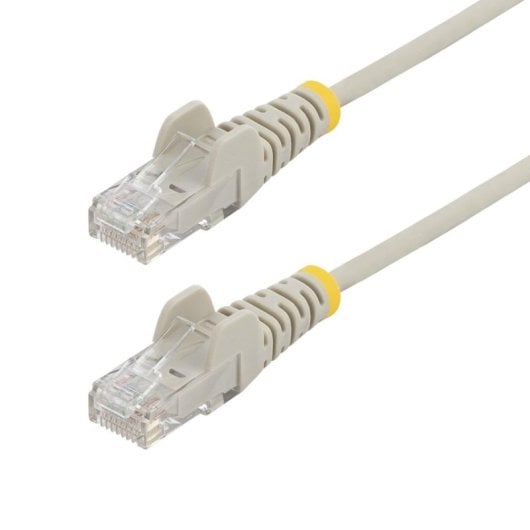 Cable de red Ethernet Cat6 StarTech.com 15m Slim Gris PoE LSZH 28AWG RJ45
