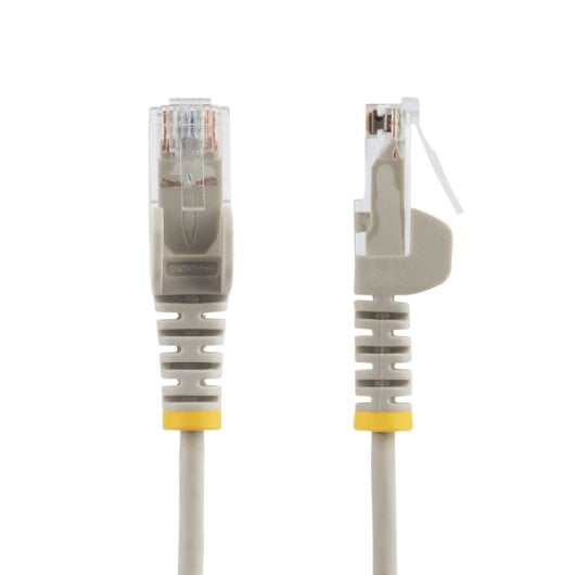 Cable de red Ethernet Cat6 StarTech.com 15m Slim Gris PoE LSZH 28AWG RJ45
