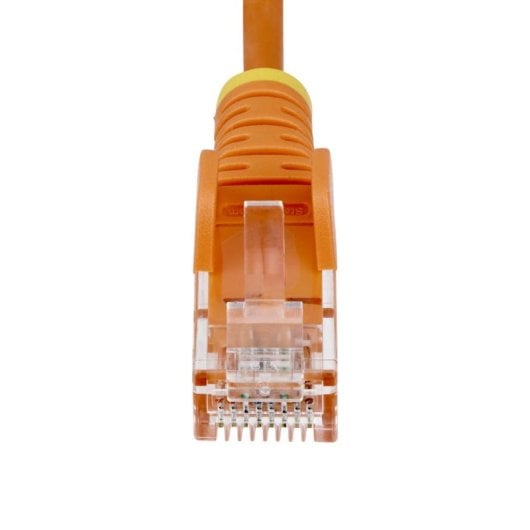 Cabo de Rede Ethernet StarTech.com Cat6 Slim 15m RJ45 LSZH Cobre Puro Laranja 28AWG PoE++