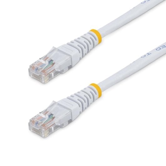 Cabo de Rede Ethernet StarTech.com M45PAT15MWH 15m Cat5e UTP Branco RJ-45 Moldado