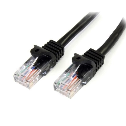 Cable de red StarTech.com 45PAT3MBK Cat5e 3m Negro U/UTP RJ-45 Snagless PoE