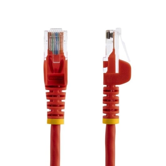 Cable de red StarTech CAT5e 0.5m rojo RJ45 UTP cobre chapado oro PoE