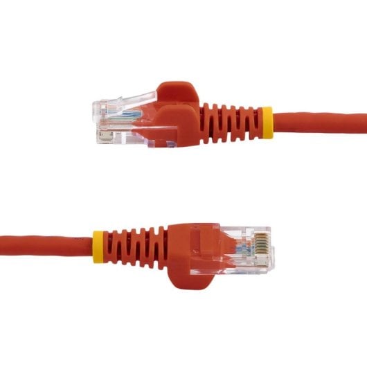 Cable de red StarTech CAT5e 0.5m rojo RJ45 UTP cobre chapado oro PoE