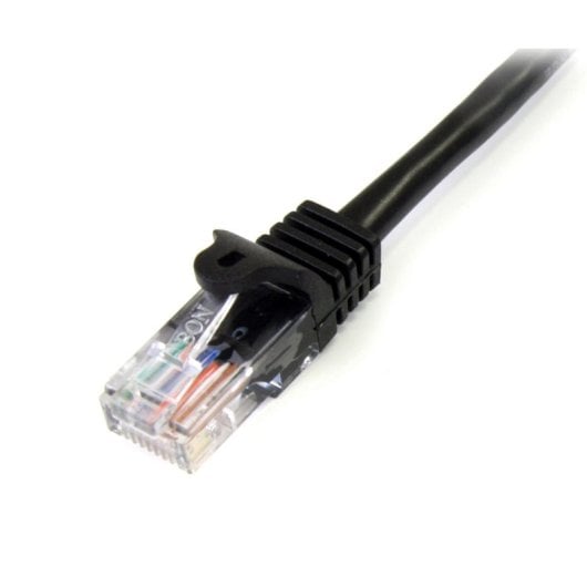 Cable de red StarTech.com 1 m Cat5e negro RJ45 Snagless U/UTP PoE alto rendimiento