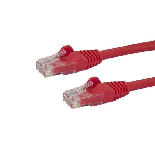 Cable de red StarTech Cat6 0,5m Rojo RJ45 UTP sin enganches cobre 24AWG