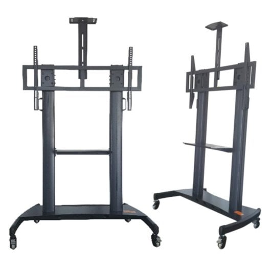 Soporte de pantalla Newline HW86 aluminio y hierro ajuste de altura 55" a 100" ruedas