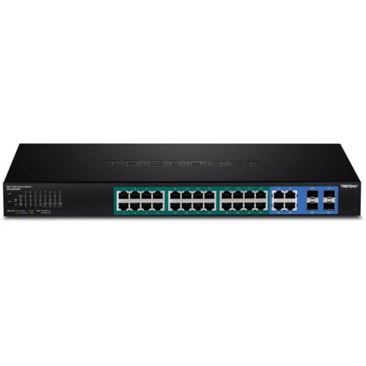 Switch TRENDnet TPE-5028WS Gestionado Gigabit Ethernet 56Gbps PoE+ 24x RJ-45 4x SFP 1U Rack