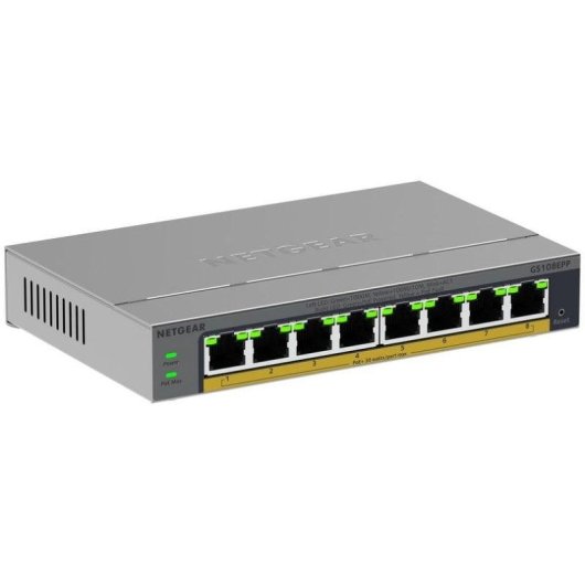 Switch Netgear GS108EPP Gigabit 8 Porte PoE+ Desktop/Wall-Mount Fanless