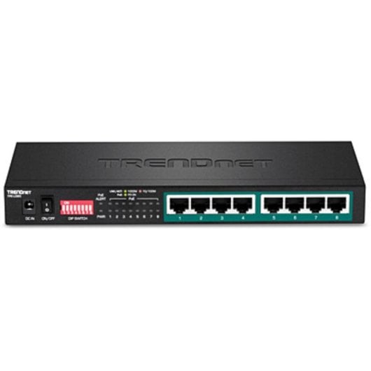 Switch Trendnet TPE-LG80 8 Puertos Gigabit PoE+ Sin Ventilador Metal Larga Distancia