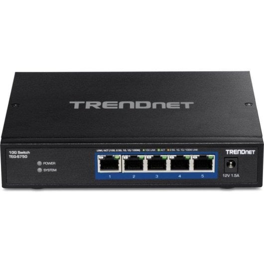 Switch Trendnet TEG-S750 Ethernet 10G 5 Porte Senza Ventola Metallico