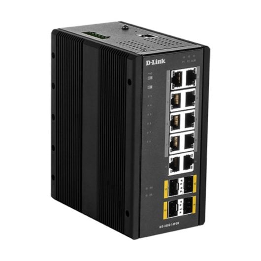 Switch D-Link DIS-300G-14PSW Gestionado L2 Gigabit Ethernet PoE+ 10 Puertos SFP DIN