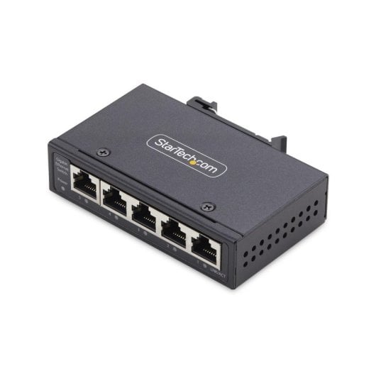 Switch StarTech Industrial 5 Puertos Gigabit 1000 Mbps IP30 Montaje DIN/Pared QoS