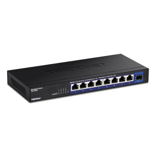 Switch Trendnet TEG-S5091 Ethernet Full Duplex de 8 portas 2,5 G para montagem na parede, sem ventoinha