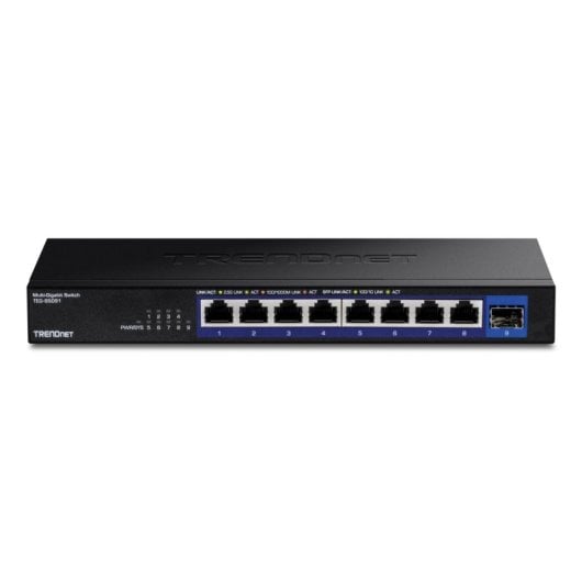 Switch Trendnet TEG-S5091 Ethernet Full Duplex de 8 portas 2,5 G para montagem na parede, sem ventoinha