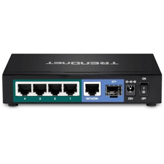 Switch TRENDnet TPE-TG611 6 Puertos Gigabit PoE+ con SFP y Full Duplex