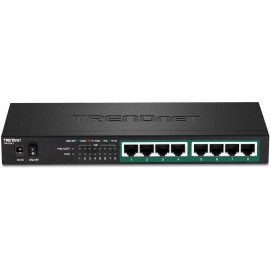 Switch Trendnet TPE-TG83 Gigabit Ethernet 8 Puertos PoE+ Sin Ventilador Montaje Pared
