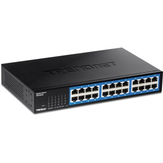 Switch Trendnet TEG-S25D 24 Puertos Gigabit Full Duplex Rack Metalico Sin Ventilador