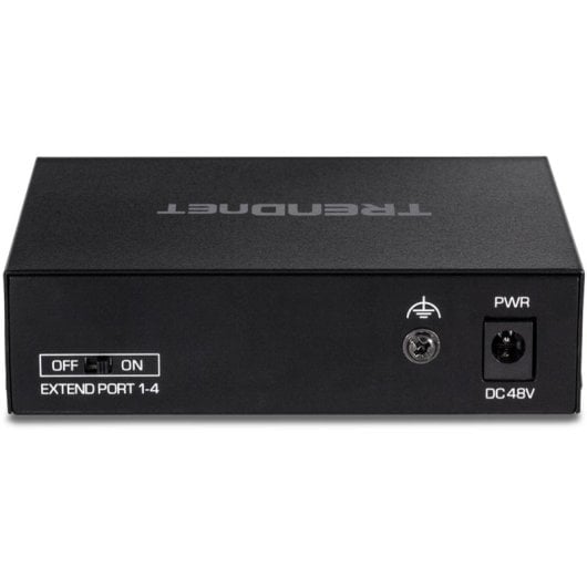 Switch Trendnet TE-FP051 Fast Ethernet 5 Puertos PoE+ 60W Largo Alcance Metalico