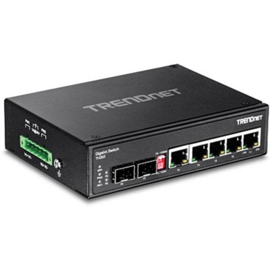 Switch Trendnet TI-G62 5 Puertos Gigabit L2 IP30 Metal Full Duplex Pared