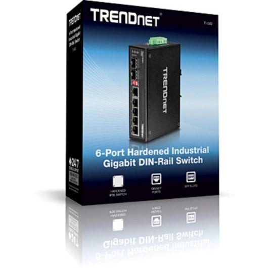 Switch Trendnet TI-G62 5 Puertos Gigabit L2 IP30 Metal Full Duplex Pared