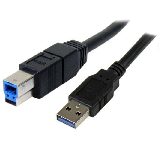 Cable USB A a B StarTech USB3SAB3MBK 3 m SuperSpeed Negro USB 3.2 Gen 1