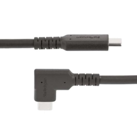 Cabo USB-C StarTech.com RUSB315CC2MBR 2m 100W 4K 60Hz ângulo direito resistente preto