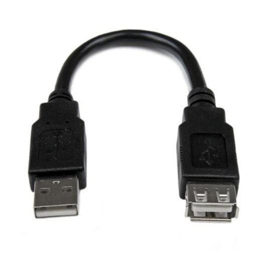 Cavo USB StarTech.com USBEXTAA6IN Estensione USB 2.0 Maschio a Femmina 0,15 m Nero