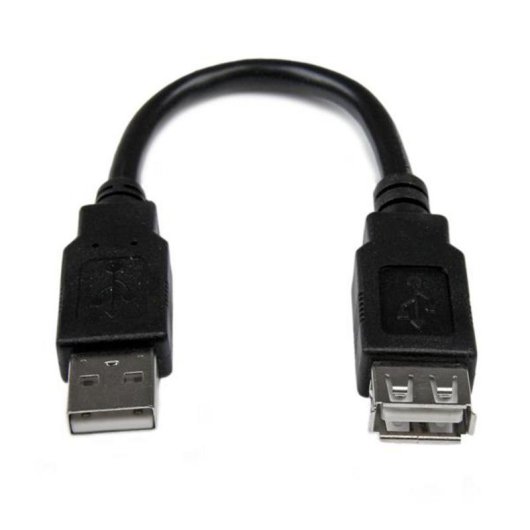 USB-Verlängerungskabel StarTech USB 2.0 0,15 m Stecker Buchse schwarz vernickelt
