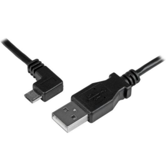 Cable USB Micro-USB StarTech.com USBAUB2MLA 2m Negro Conector Acodado Alta Potencia