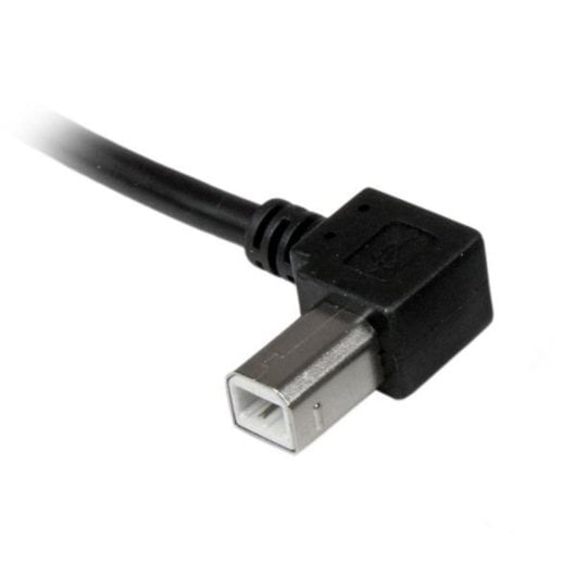 Cavo USB StarTech USBAB3ML 3m USB 2.0 Maschio A-B Nero PVC Angolato Sinistro
