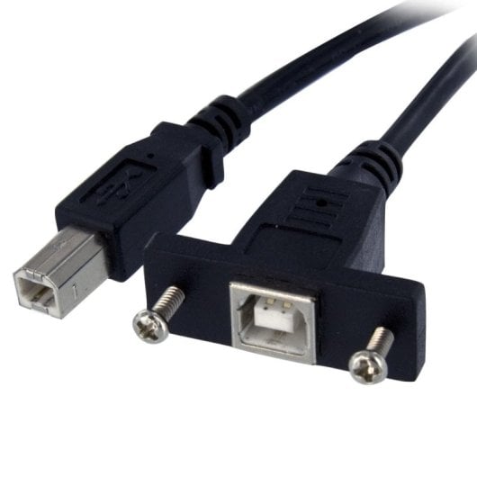 Cabo USB StarTech.com USB B Macho para USB B Fêmea Painel 0,3 m Preto