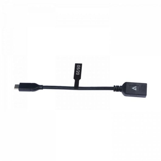 Adaptador USB-C V7 CBTCU3A-01M Preto USB 3.2 Gen 1 0,1 m Macho/Fêmea