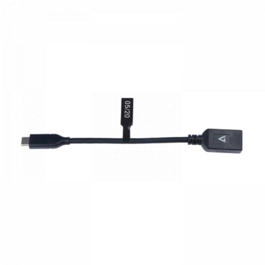 Adaptador USB-C V7 CBTCU3A-01M Preto USB 3.2 Gen 1 0,1 m Macho/Fêmea