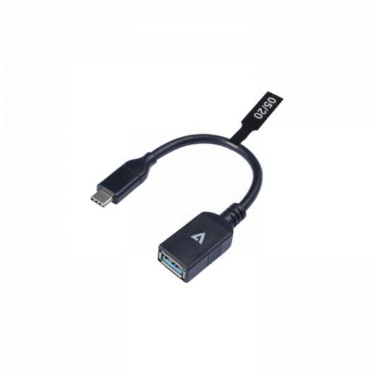 Adaptador USB-C V7 CBTCU3A-01M Preto USB 3.2 Gen 1 0,1 m Macho/Fêmea