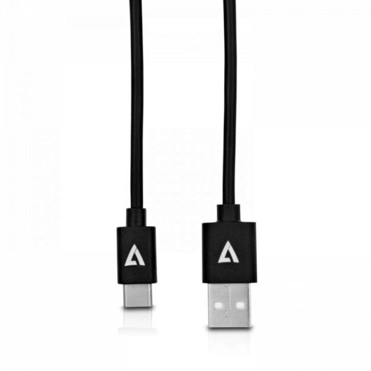 Cavo USB V7 2m USB A a USB C Nero Schermato Plug and Play
