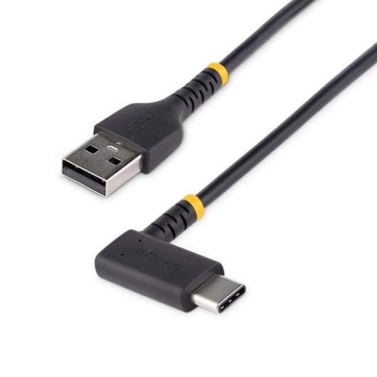 Kabel USB StarTech.com USB-A nach USB-C 15 cm Schnellladung 3A Aramidfaser Schwarz