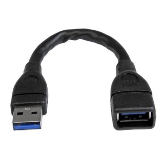 Kabel USB StarTech.com USB-A nach USB-C 15 cm Schnellladung 3A Aramidfaser Schwarz