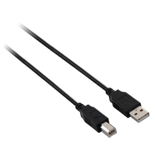 USB Kabel V7 V7E2USB2A-B-5M 5 m USB 2.0 A auf B Male/Male Schwarz vergoldete Kontakte