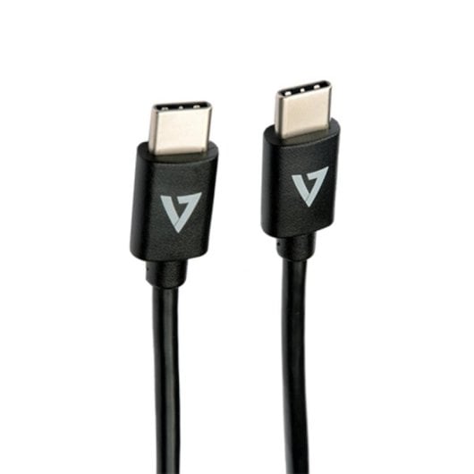 Cable USB C V7 V7USB2C-1M 1 m USB 2.0 Macho-Macho Negro 0,48 Gbit/s