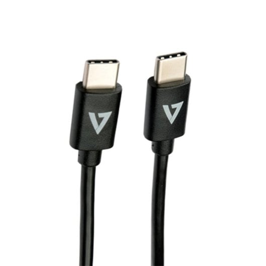 Cable USB C V7 V7USB2C-1M 1 m USB 2.0 Macho-Macho Negro 0,48 Gbit/s