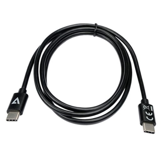 Cable USB C V7 V7USB2C-1M 1 m USB 2.0 Macho-Macho Negro 0,48 Gbit/s