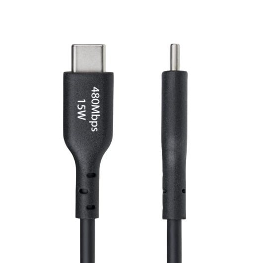 Cabo USB StarTech.com USB-A para USB-C 1 m 3A Revestimento TPE Preto