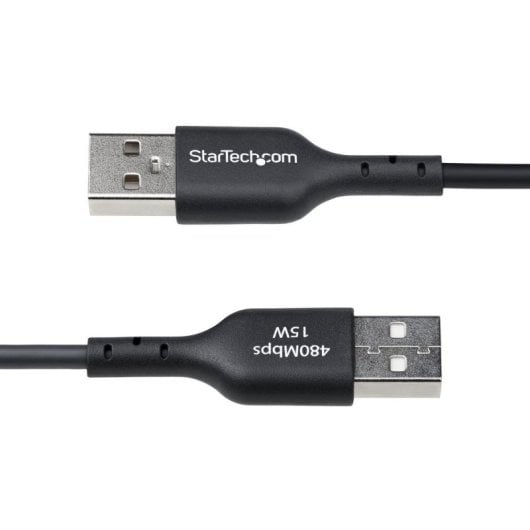 Cabo USB StarTech.com USB-A para USB-C 1 m 3A Revestimento TPE Preto