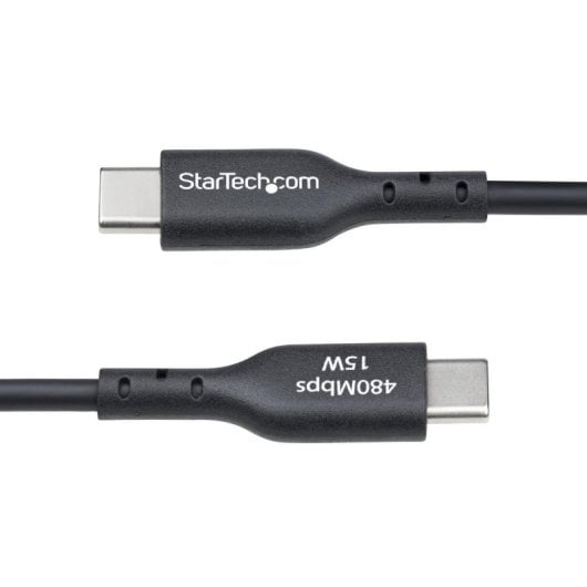 Cabo USB StarTech.com USB-A para USB-C 1 m 3A Revestimento TPE Preto