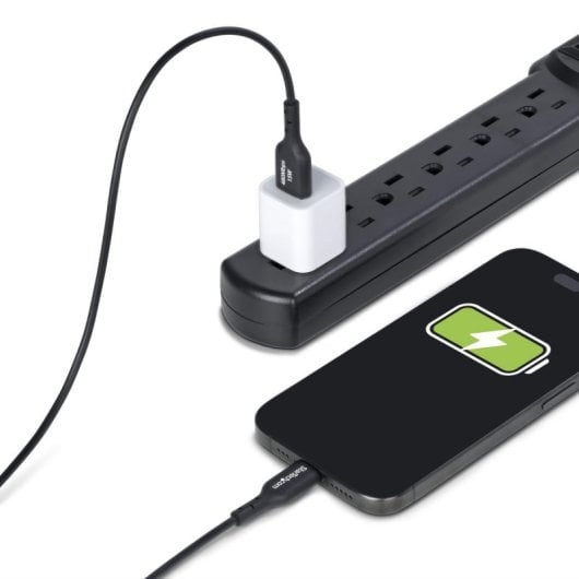 Cabo USB StarTech.com USB-A para USB-C 1 m 3A Revestimento TPE Preto
